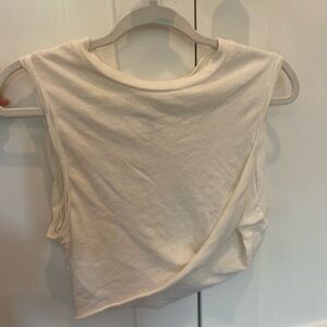 Sleeveless urban outfitters beige crop top